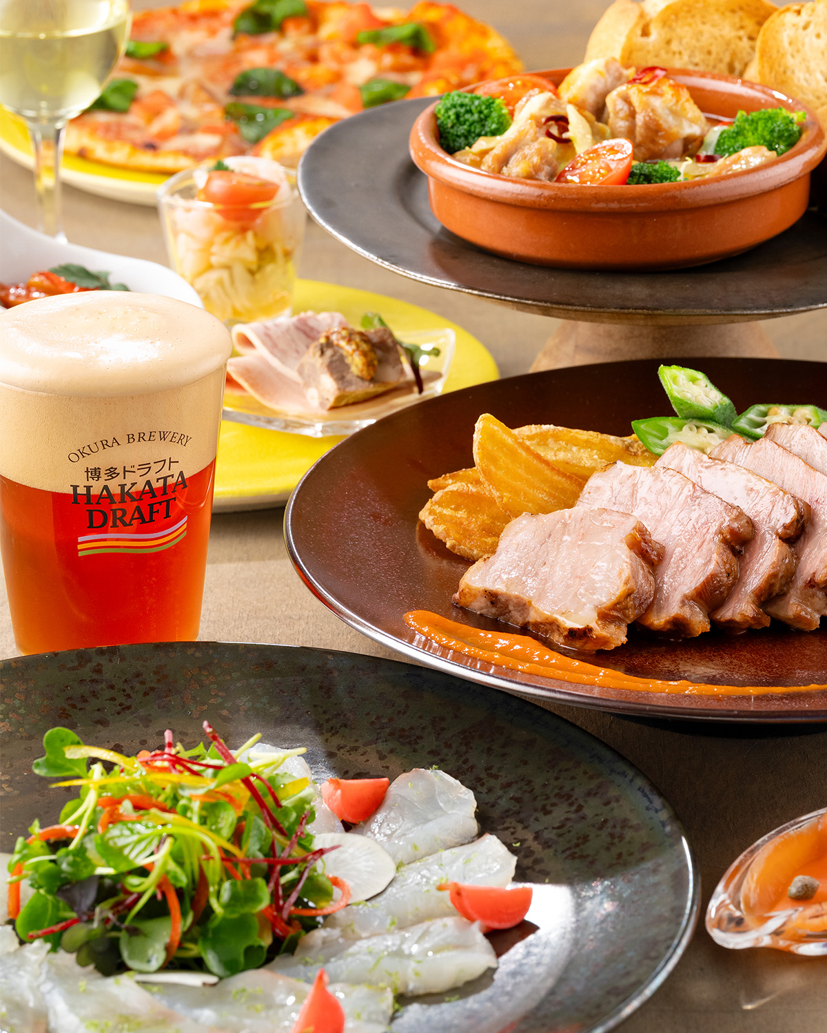 福岡のクラフトビールは、ホテルオークラ福岡のビアレストランオークラブルワリー　徳島の味覚プラン画像